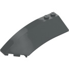 LEGO Dark Stone Gray Wedge Curved 3 x 8 x 2 Left (41750 / 42020)