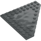 LEGO Tmavě kamenná šedá Klín Deska 10 x 10 bez Roh bez Cvočky ve středu (92584)