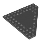 LEGO Dark Stone Gray Wedge Plate 10 x 10 without Corner without Studs in Center (92584)