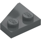 LEGO Tumma kivenharmaa Kiila Levy 2 x 2 Siipi Oikein (24307)