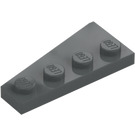 LEGO Mørk stengrå Kile Plade 2 x 4 Vinge Højre (41769)