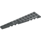 LEGO Dark Stone Gray Wedge Plate 3 x 12 Wing Left (47397)