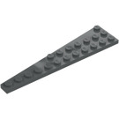 LEGO Tumma kivenharmaa Kiila Levy 3 x 12 Siipi Oikein (47398)