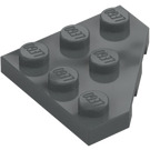 LEGO Gris piedra oscuro Cuña Placa 3 x 3 Esquina (2450)