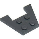 LEGO Dark Stone Gray Wedge Plate 3 x 4 without Stud Notches (4859)