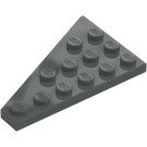 LEGO Dark Stone Gray Wedge Plate 4 x 6 Wing Right (48205)