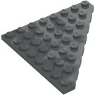 LEGO Tmavě kamenná šedá Klín Deska 8 x 8 Roh (30504)