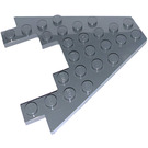 LEGO Dark Stone Gray Wedge Plate 8 x 8 with 3 x 4 Cutout (6104)