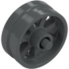 레고 다크 스톤 그레이 바퀴 가장자리 Ø14.6 x 6 ~와 함께 스포크 그리고 Stub Axles (50862)