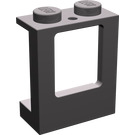 LEGO Dark Stone Gray Window Frame 1 x 2 x 2 with 2 Holes in Bottom (2377)