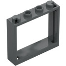 LEGO Dark Stone Gray Window Frame 1 x 4 x 3 (60594)