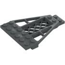 LEGO Mørk stengrå Vinge 6 x 8 x 0.7 med Grille (30036)