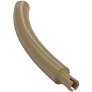 LEGO Dark Tan Animal Tail Middle Section with Technic Pin (40378 / 51274)