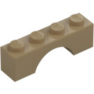 LEGO Tmavě žlutohnědá Klenba 1 x 4 (3659)