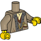 LEGO Mørk beige Bleckt Minifigur Overkropp (973)