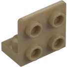 LEGO Mörk Gulbrun Fäste 1 x 2 - 2 x 2 Upp (99207)