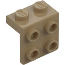 LEGO Tumma beige Uloke 1 x 2 jossa 2 x 2 (21712 / 44728)