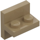 LEGO Tumma beige Uloke 1 x 2 jossa Pystysuora Laatta 2 x 2 (41682)