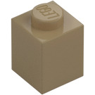 LEGO Tumma beige Palikka 1 x 1 (3005 / 30071)