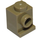 LEGO Donker Zandbruin Steen 1 x 1 met Koplamp (4070 / 30069)