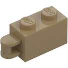 LEGO Dunkel Beige Stein 1 x 2 mit Scharnier Shaft (Bündiger Schaft) (34816)