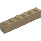 LEGO Dunkel Beige Stein 1 x 6 (3009 / 30611)