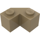 LEGO Dunkel Beige Backstein 2 x 2 Facet (87620)