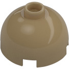 LEGO Dark Tan Brick 2 x 2 Round with Dome Top (Hollow Stud, Axle Holder) (3262 / 30367)