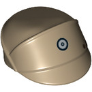 LEGO Dark Tan Cap with Short Bill with Imperial Silver and Black Code Disk and Dark Brown Stains (16497 / 19645)