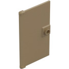 LEGO Beige scuro Porta 1 x 4 x 6 con Bottoncino Maniglia (35291 / 60616)