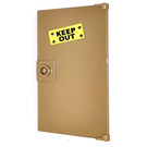 LEGO Dark Tan Door 1 x 4 x 6 with Stud Handle with ‘KEEP OUT’ / ‘Oleksii Storozhuk’ Sticker (35290)