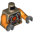 LEGO Tan foncé Drillex Minifig Torse (973 / 76382)
