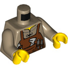 LEGO Dunkel Beige Ed Minifig Torso (973 / 76382)