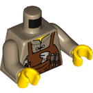 LEGO Donker zandbruin Ed Minifiguur Torso (973 / 76382)