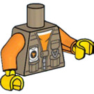 LEGO Mørkebrun Kvinde Explorer Torso (973)