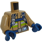 LEGO Donker Zandbruin Firefighter Minifig Torso (973 / 76382)