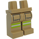 LEGO Dunkel Beige Firefighter Minifigure Hüften und Beine (43129 / 43142)