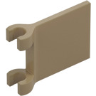 LEGO Dunkel Beige Flagge 2 x 2 mit ausgestelltem Rand (80326)