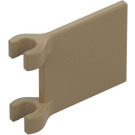 LEGO Dunkel Beige Flagge 2 x 2 ohne ausgestellten Rand (2335 / 11055)