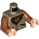 LEGO Donker Zandbruin Florean Fortescue Minifig Torso (973 / 76382)