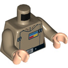 LEGO Dunkel Beige Grand Moff Tarkin Minifig Torso (973 / 76382)