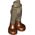 LEGO Dark Tan Hip with Pants with Reddish Brown Boots with Thick Hinge (16925 / 35573)
