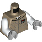 LEGO Donker Zandbruin Hoth Rebel Minifig Torso (973 / 76382)