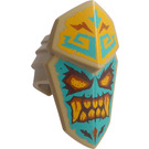 LEGO Dunkel Beige Islander Maske mit Dark Turquoise Gesicht (69565)
