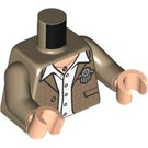 LEGO Mørkebrun Jung Kook Minifig Torso (973 / 76382)