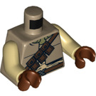 LEGO Mørk beige Kithaba Overkropp (973 / 76382)