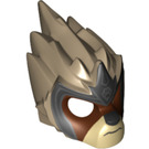 LEGO Dark Tan Lion Mask with Grey and Brown (11129 / 16224)