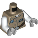 LEGO Tan foncé Luke Skywalker (Hoth) Minifig Torse (973 / 76382)