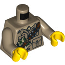 LEGO Mørkebrun Major Quinton Steele Torso (973 / 76382)