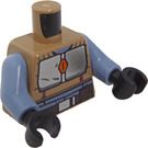 LEGO Donker Zandbruin Mandalorian Tribe Warrior Minifig Torso (973 / 76382)